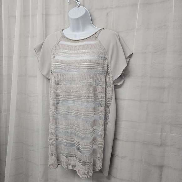 Simply Vera Vera Wang Tee Gray Sheer Mesh Whimsigoth Fairy Twee M - Picture 4 of 11